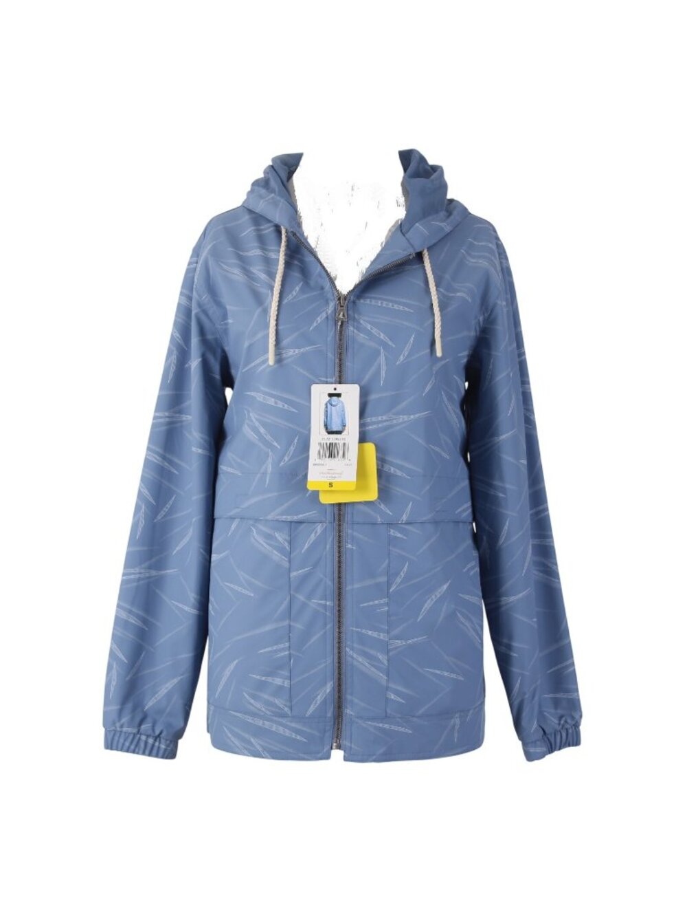 Weatherproof Jacket Sz S Blue Light Blue Hooded 100% Polyumethane Jacket